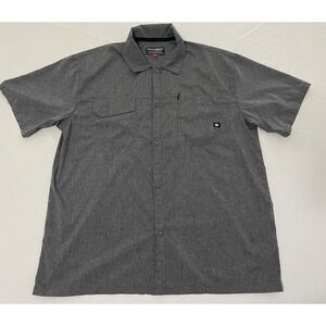 686 Everywhere Seeker Shirt Men's Size Large Gray S/S Button Up